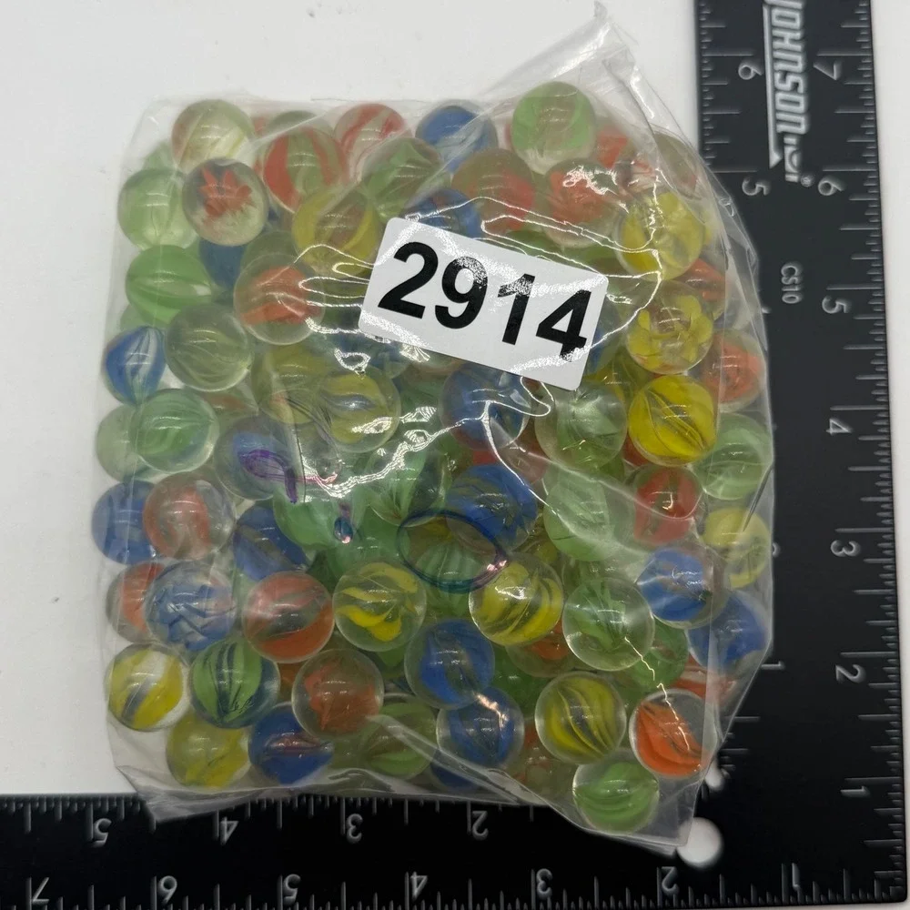 Clear Swirl Glass Marbles Assorted Colors Game Toy Crafting‎  collectible